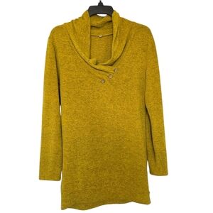 3/$15 Women's Mustard Mini Sweater Dress with Button Detail Size Medium